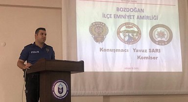 Bozdoğan'da üniversite öğrencilerine emniyetten konferans
