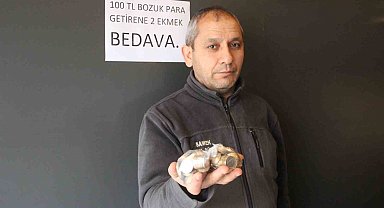 Bu fırına 100 TL bozuk para getirene 2 ekmek bedava