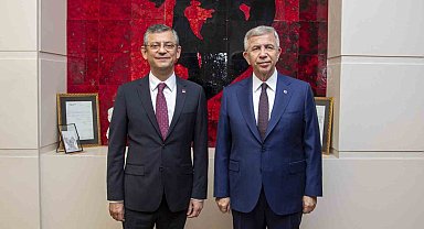CHP lideri Özel, Mansur Yavaş'ı kabul etti