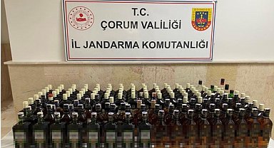 Çorum'da 59 şişe kaçak içki ele geçirildi