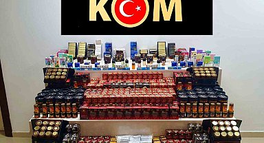 Çorum'da kaçak alkollü içki ve sigara operasyonu