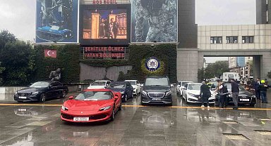 Dilan ve Engin Polat ailesine ait araçlar İstanbul İl Emniyet Müdürlüğünde sergilendi