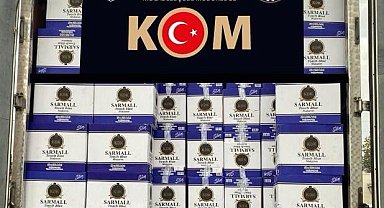 Durdurulan araçtan 8 milyon 300 bin gümrük kaçağı makaron çıktı
