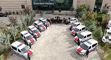 Elazığ Emniyetinde 18 araç hizmete alındı