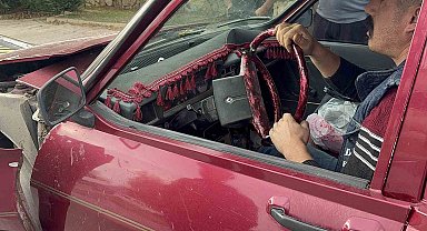 Elazığ'da ilginç kaza: Aracın direksiyonu kırıldı