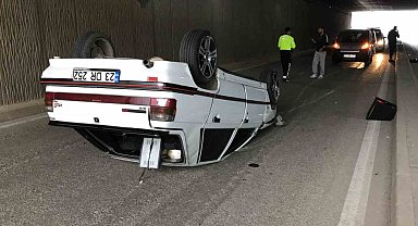 Elazığ'da otomobil takla attı: 1 yaralı
