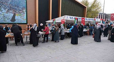 Erzincan'da kurulan hayır çarşısı geliri Filistin'e bağışlanacak