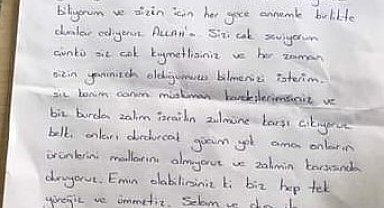 Eskişehirli küçük çocuktan Gazze'deki kardeşlerine duygulandıran mektup