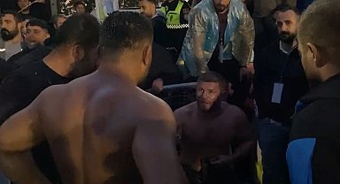 Fethiye'de yarıştan çekilen güreşçi izleyicilerle tartıştı