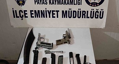 Hatay'da silah parçaları bulunan iş yerine adli işlem yapıldı