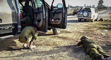 İsrail'e atılan füzeler askerleri alarma geçirdi