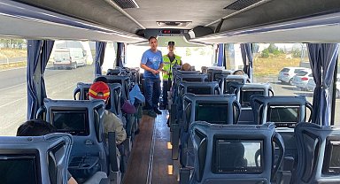 Jandarmadan yolcu otobüslerinde sivil trafik denetimi