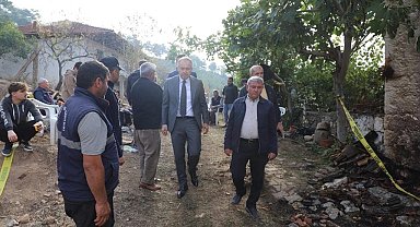 Kaymakam ve başkandan acılı aileye taziye ziyareti