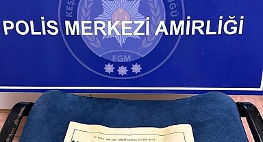 Keşan'da aranan şüpheli tarihi eserlerle yakalandı