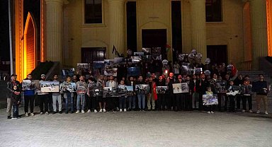 Kütahya'da Filistin için canlı fotoğraf sergisi ve yürüyüş gerçekleştirildi