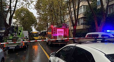 Maltepe'de ağacın otomobilin üstüne düşmesi kamerada