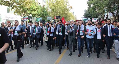 Manisa'da AK Parti'den Filistin'e destek yürüyüşü