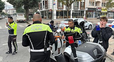 Motosiklet denetiminde ceza yağdı