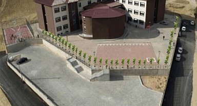 Öğrenciler okul bahçesine Türkiye Yüzyılı için 100 çınar ağacı diktiler