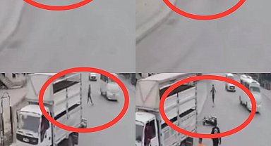 Ölümden saniyeyle kurtuldu, o anlar kamerada