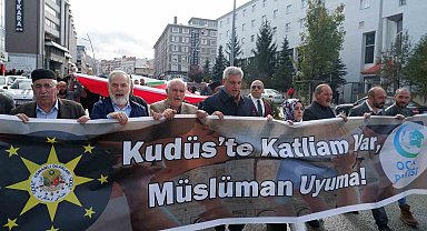 Osmanlı Ocakları Erzurum'da dünya Müslümanları için yürüdü