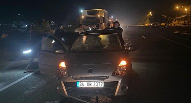 Otomobil eşeğe çarptı: 3 yaralı