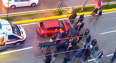 Otomobilin çarptığı yaya yaralandı