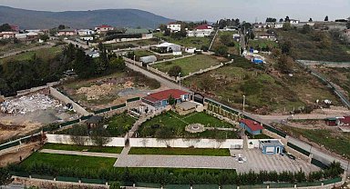 Pendik'te tefecilik operasyonu yapılan villa havadan görüntülendi