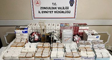 Polis baskınında litrelerce kaçak alkol ele geçirildi