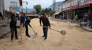 Safranbolu'da yol onarım çalışmaları