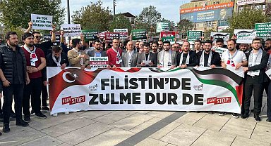 Sakarya'da AK Partili gençlerden İsrail'e tepki yürüyüşü