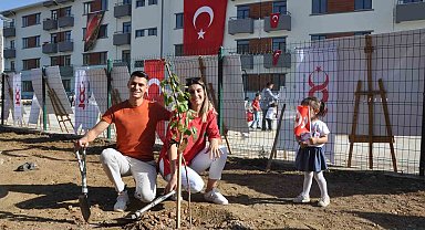 Sason'da jandarma personeli hatıra meyve bahçesi oluşturdu