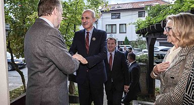 TBMM Başkanı Kurtulmuş, SDA Genel Başkanı İzetbegoviç ile bir araya geldi