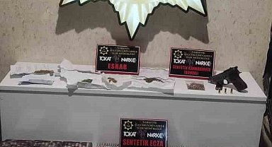 Tokat'ta uyuşturucu ve ruhsatsız silah ele geçirildi
