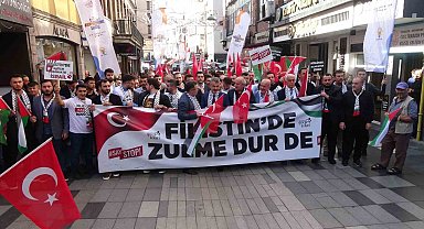 Trabzon'da Filistin'e destek için yürüdüler