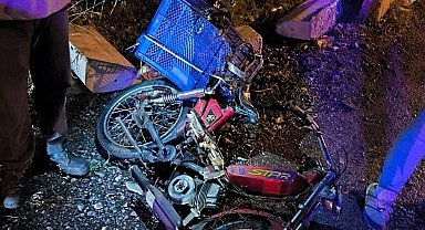 Trenin çarptığı motosikletli ağır yaralandı