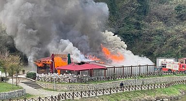 Turizm merkezi Sera Gölü'nde sosyal tesis yangını