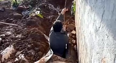 Asansör sistemi kurup, kaçak kazı yapan 4 şüpheliye gözaltı