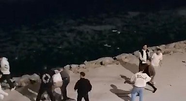 Bartın'da iki grubun kavgası kamerada