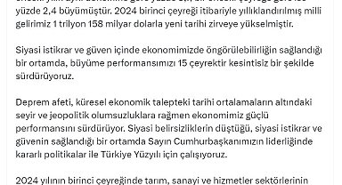 Cumhurbaşkanı Yardımcısı Yılmaz: Cari açığın düştüğü, rezervlerin arttığı bir dönemdeyiz