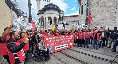 İstanbul - Birleşik Metal-İş Sendikası işçilerinden Fransa Başkonsolosluğu önünde protesto