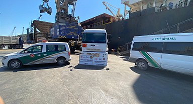 Kuru yük gemisinde 40 ton kaçak akaryakıt ele geçirildi