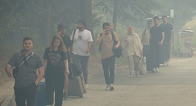 Bursa'da anız yangını, BUÜ kampüsünün de içinde olduğu ormana sıçradı
