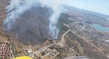 Çeşme'de makilik yangını