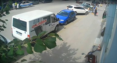 Çorum'da 2'si polis 3 kişinin yaralandığı kaza kamerada