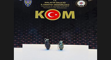 Malatya'da, otomobilde 2 el bombasıyla yakalanan sürücüye gözaltı