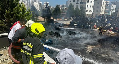 Mersin'de inşaatta çıkan yangın söndürüldü