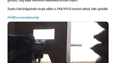 MSB: Zeytin Dalı bölgesinde 6 terörist etkisiz hale getirildi