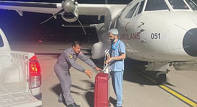 Nevşehir'deki kalp grefti, ambulans uçakla Ankara'ya getirildi