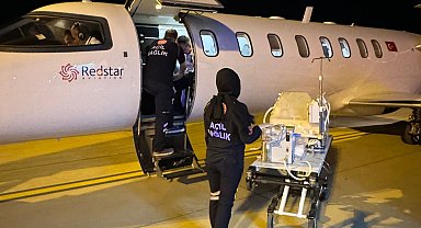 5 günlük Seher bebeğe ambulans uçakla sevk